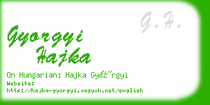 gyorgyi hajka business card